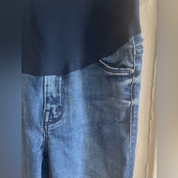 MOTHER BRAND MATERNITY JEANS 25 HIGH WAISTED LOOKER ANKLE IN “WATCH ME” - Picture 4 of 6